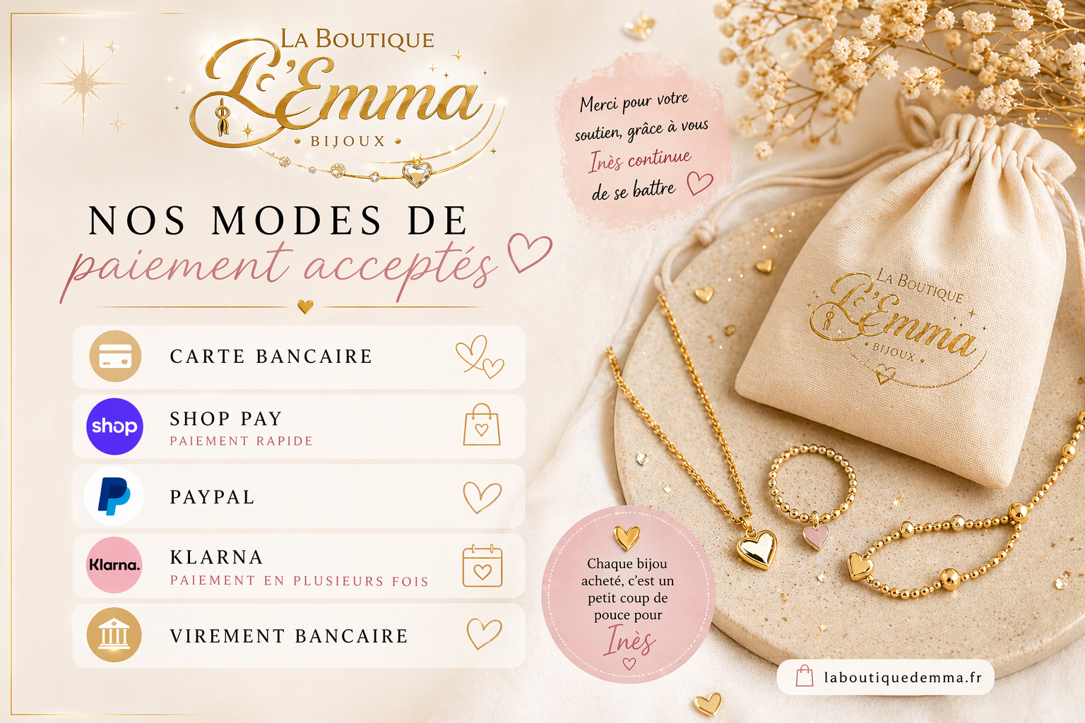 Quels moyens de paiement sur la boutique?