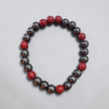 Bracelet homme hématite & bois rouge