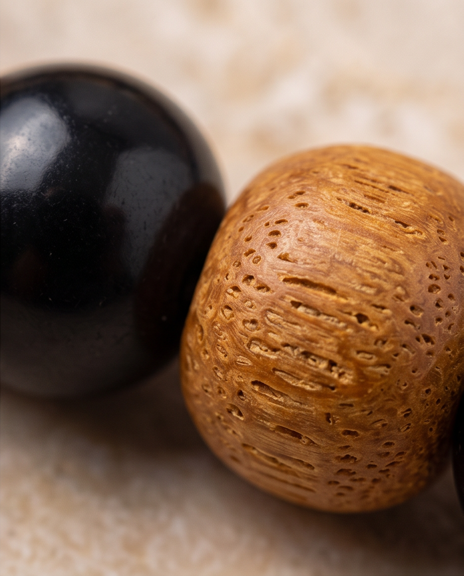 Bracelet Homme Agate Noire & Eaglewood