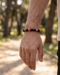 Bracelet Homme Agate Noire & Eaglewood