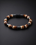 Bracelet bois hématite et onyx