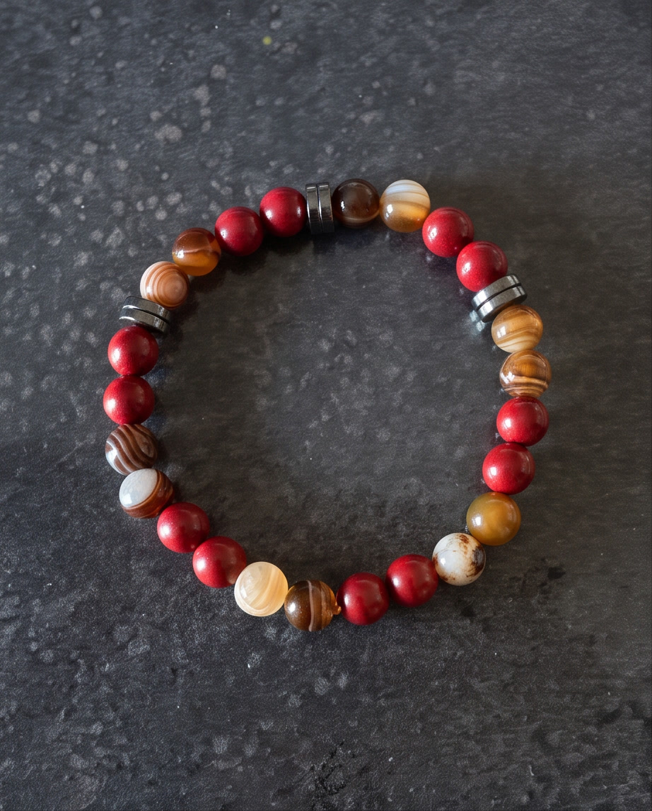 Bracelet homme en pierres naturelles