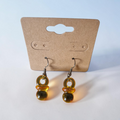 Boucles d’oreilles totoches jaunes foncées– Bijoux fantaisie originaux