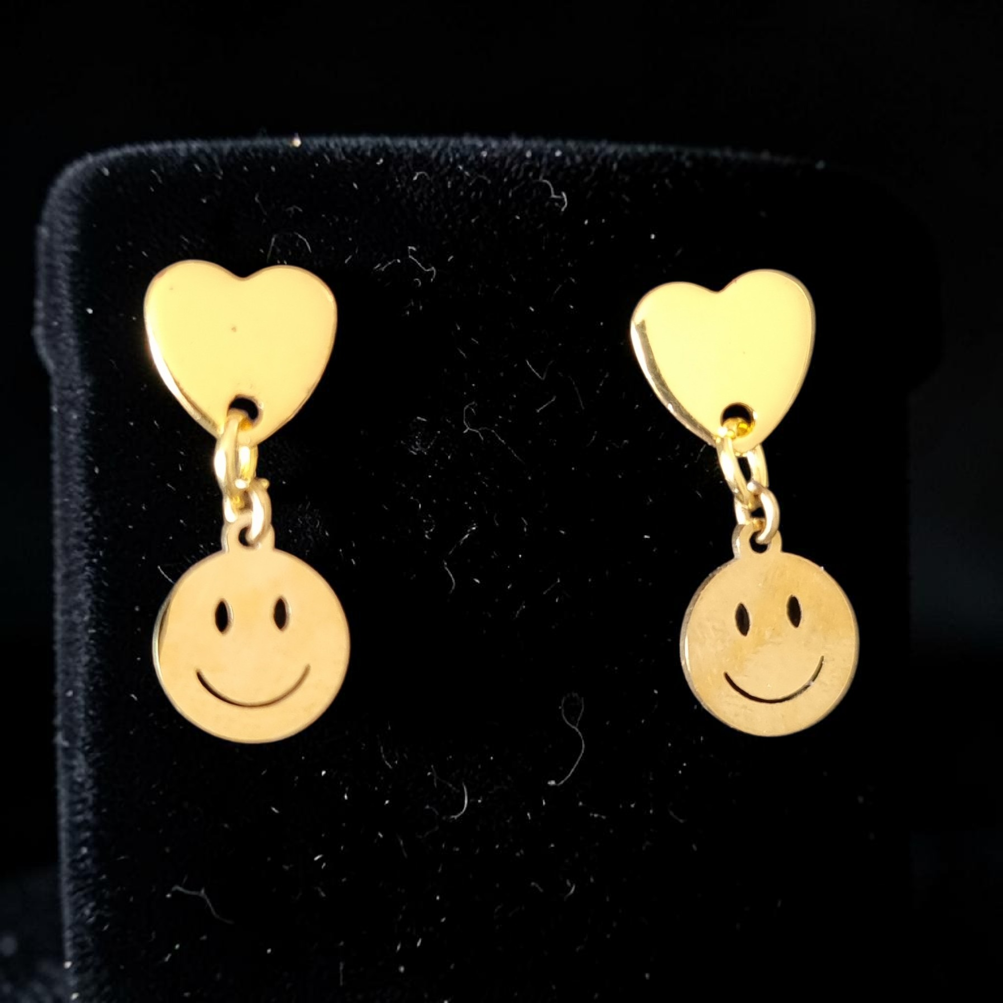 Boucles d’oreilles Cœur et Smiley – Douceur et Bonne Humeur