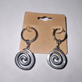 Boucles d’oreilles spirale argentée