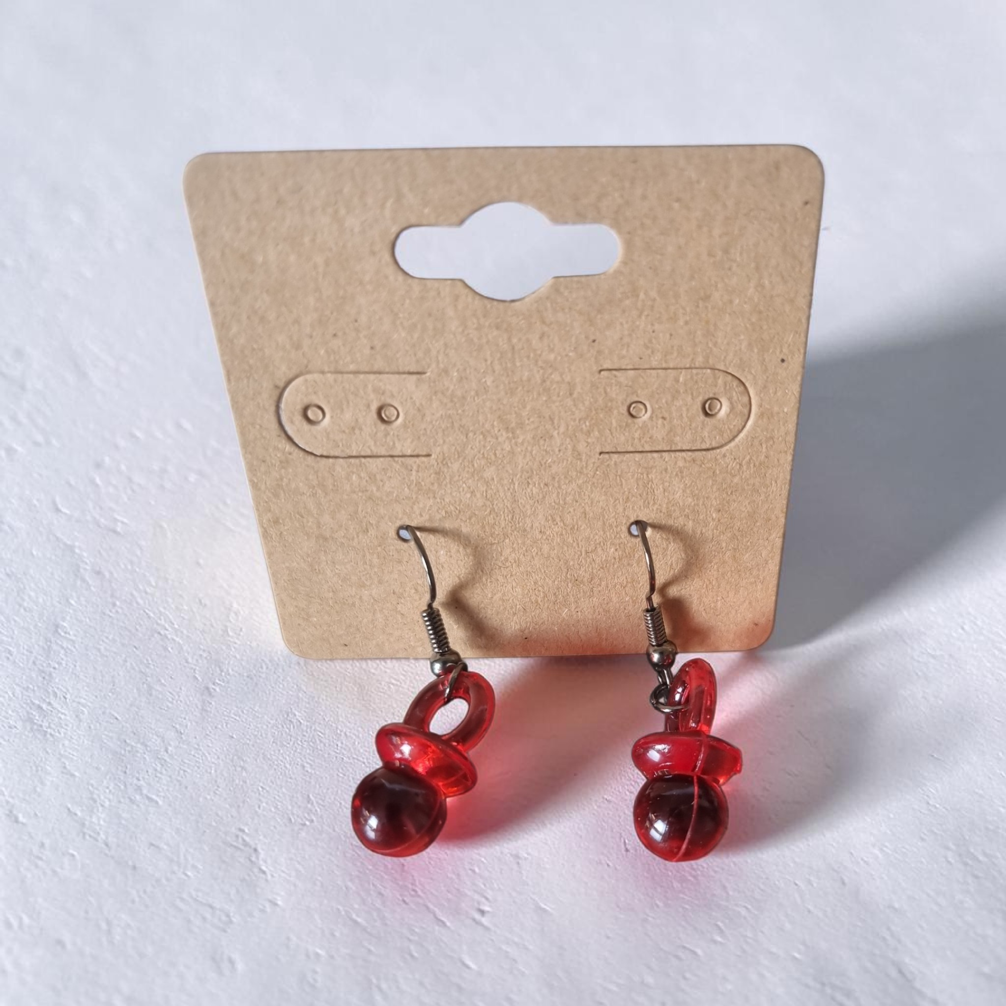 Boucles d’oreilles totoche rouge – Bijoux fantaisie originaux