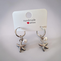 Boucles d’oreilles étoile de mer & perles