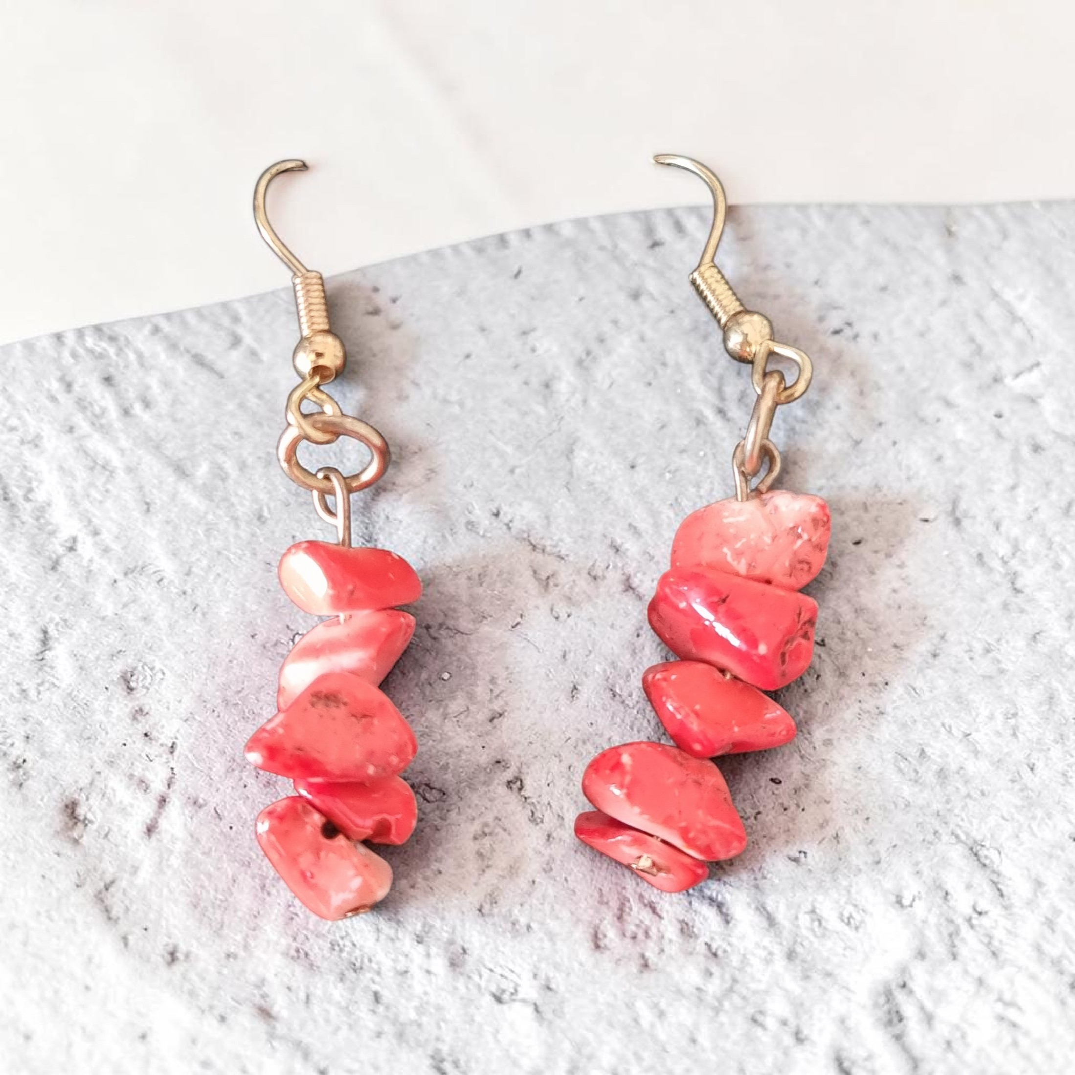 Boucles d'oreilles Corail - nature et éclat