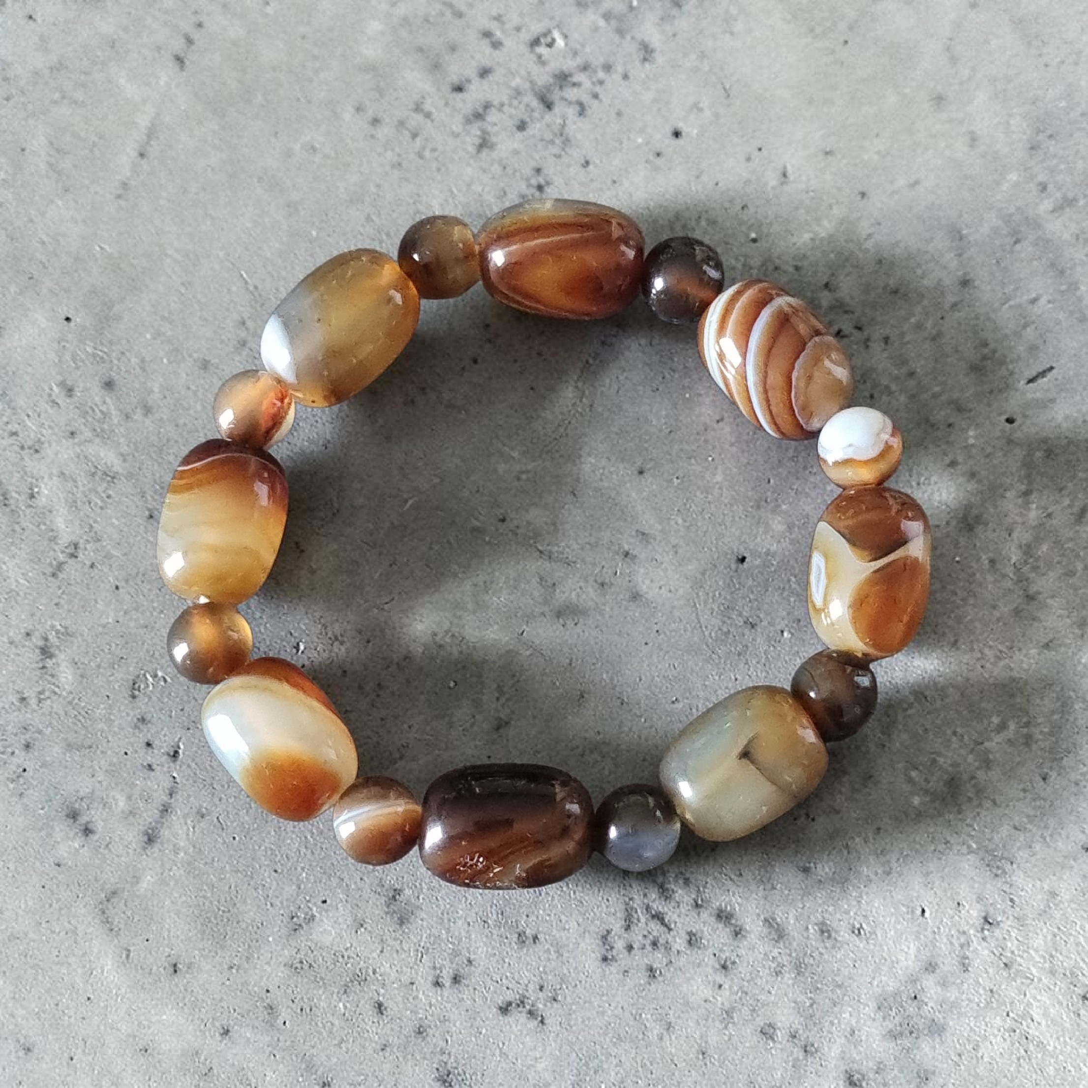 Bracelet en agate naturelle - Harmonie & ancrage