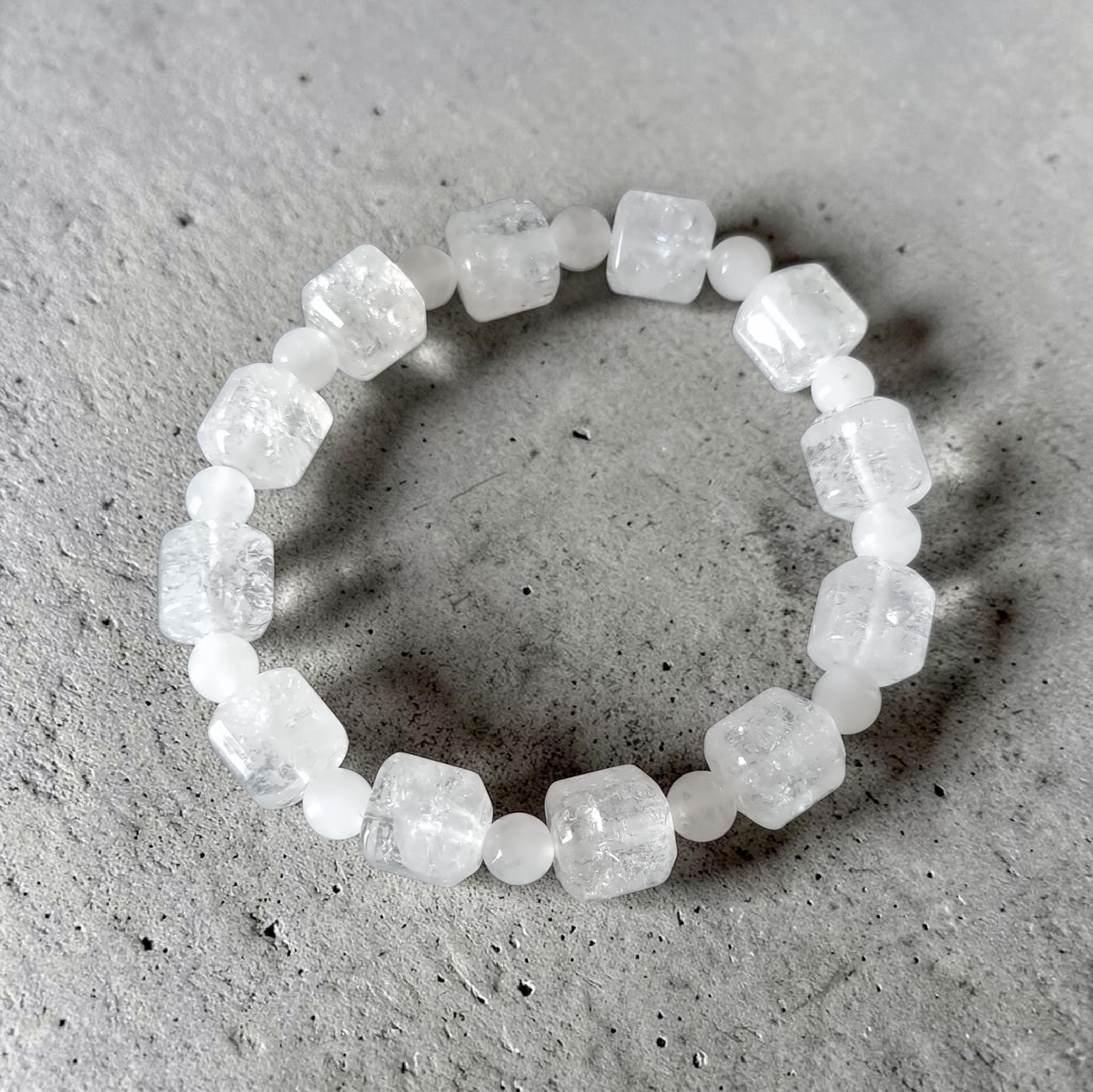 Bracelet en quartz blanc – Pureté & apaisement