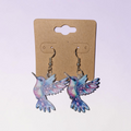 Boucles d’oreilles colibri multicolore – Légèreté & liberté