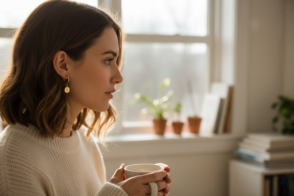Boucles d’oreilles dorées étoile – Élégance lumineuse et intemporelle