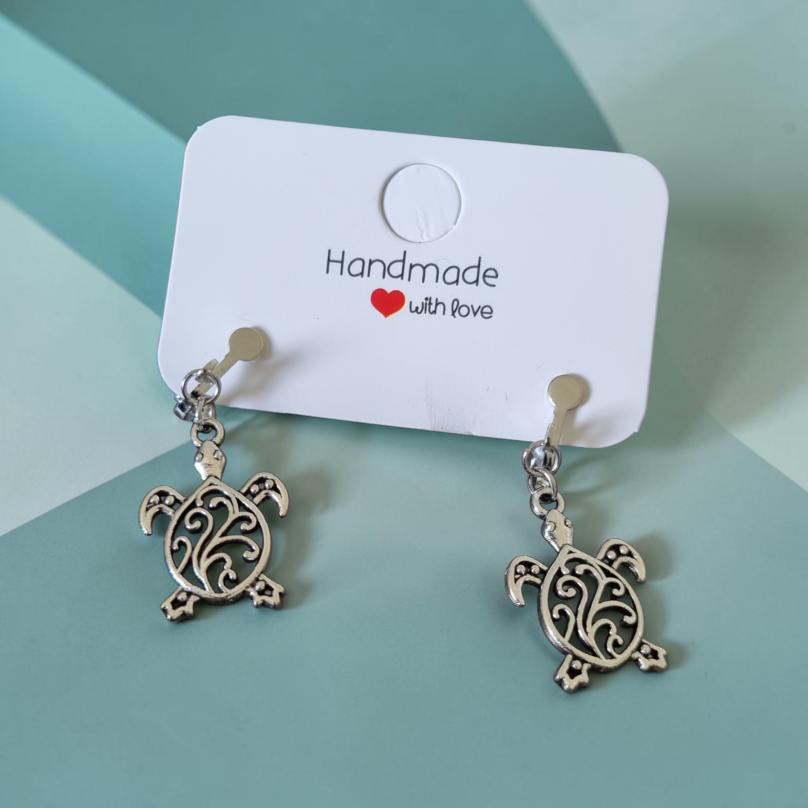 Boucles d’oreilles clip Tortue Océane