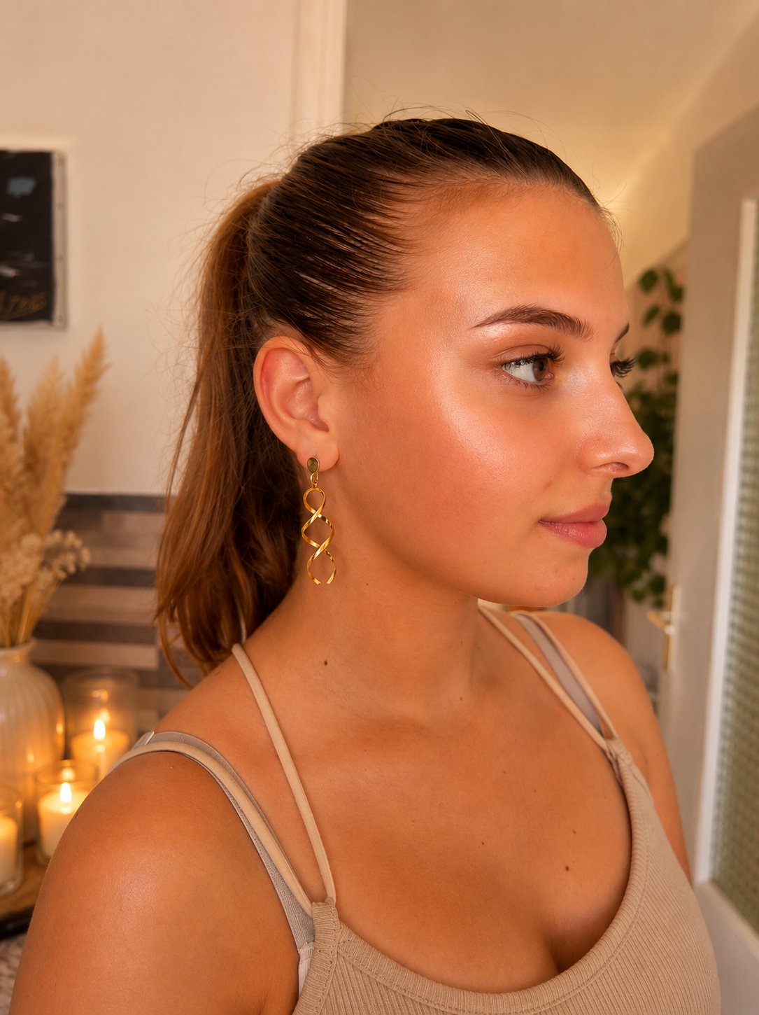 Boucles d'oreilles spirale élégante