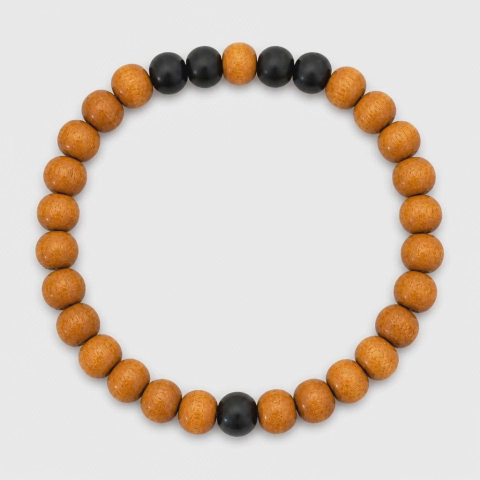 Bracelet élastique pour homme en perles