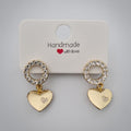 Boucles d'oreilles cœur scintillant